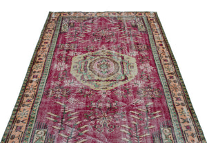 Naturel Over Dyed Vintage Rug 4'10'' x 8'7'' ft 148 x 262 cm