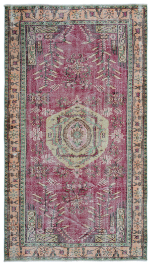 Naturel Over Dyed Vintage Rug 4'10'' x 8'7'' ft 148 x 262 cm