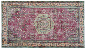 Naturel Over Dyed Vintage Rug 4'10'' x 8'7'' ft 148 x 262 cm