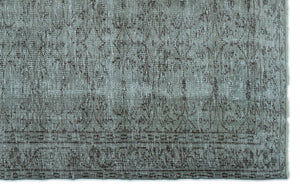 Blue Over Dyed Vintage Rug 4'10'' x 7'9'' ft 147 x 235 cm
