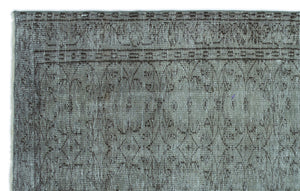 Blue Over Dyed Vintage Rug 4'10'' x 7'9'' ft 147 x 235 cm