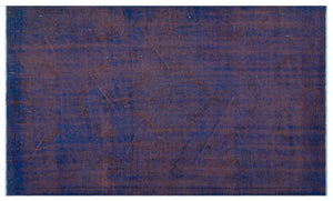Blue Over Dyed Vintage Rug 4'9'' x 8'2'' ft 146 x 248 cm