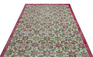 Retro Over Dyed Vintage Rug 5'6'' x 8'11'' ft 168 x 273 cm