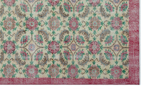 Retro Over Dyed Vintage Rug 5'6'' x 8'11'' ft 168 x 273 cm