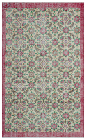 Retro Over Dyed Vintage Rug 5'6'' x 8'11'' ft 168 x 273 cm