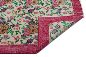 Retro Over Dyed Vintage Rug 5'5'' x 8'9'' ft 165 x 267 cm