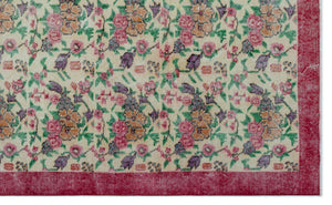Retro Over Dyed Vintage Rug 5'5'' x 8'9'' ft 165 x 267 cm