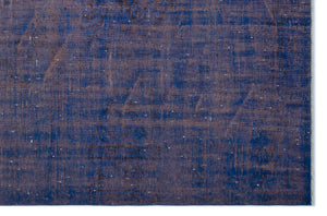 Blue Over Dyed Vintage Rug 6'1'' x 9'5'' ft 186 x 286 cm