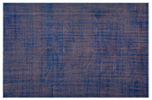 Blue Over Dyed Vintage Rug 6'1'' x 9'5'' ft 186 x 286 cm