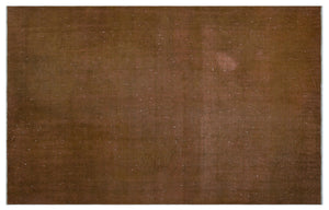 Brown Over Dyed Vintage Rug 5'10'' x 9'1'' ft 179 x 276 cm