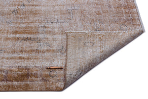 Brown Over Dyed Vintage Rug 5'10'' x 9'5'' ft 179 x 288 cm