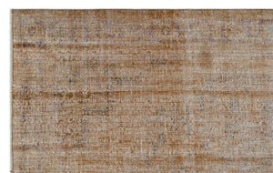 Brown Over Dyed Vintage Rug 5'10'' x 9'5'' ft 179 x 288 cm
