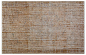 Brown Over Dyed Vintage Rug 5'10'' x 9'5'' ft 179 x 288 cm