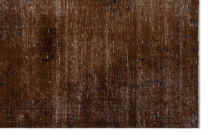 Brown Over Dyed Vintage Rug 6'2'' x 9'6'' ft 188 x 290 cm