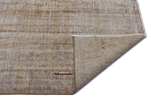 Brown Over Dyed Vintage Rug 5'5'' x 8'7'' ft 165 x 262 cm