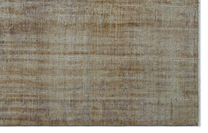 Brown Over Dyed Vintage Rug 5'5'' x 8'7'' ft 165 x 262 cm