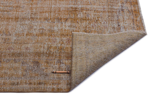 Brown Over Dyed Vintage Rug 6'3'' x 8'12'' ft 191 x 274 cm