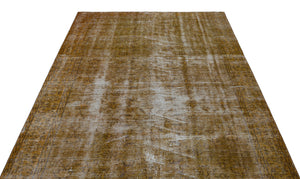 Brown Over Dyed Vintage Rug 5'9'' x 8'10'' ft 176 x 270 cm