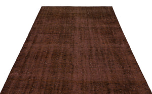 Brown Over Dyed Vintage Rug 6'0'' x 9'5'' ft 183 x 287 cm