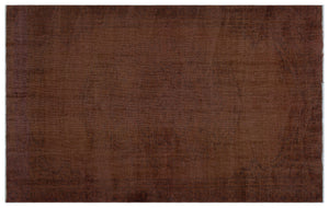 Brown Over Dyed Vintage Rug 5'3'' x 8'5'' ft 160 x 257 cm
