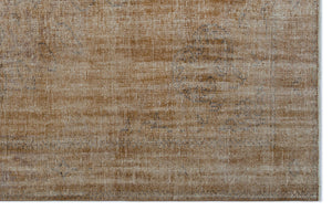 Brown Over Dyed Vintage Rug 6'0'' x 9'5'' ft 183 x 288 cm