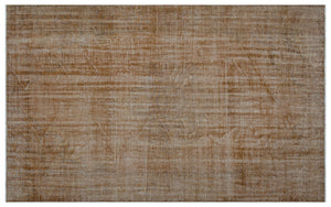 Brown Over Dyed Vintage Rug 6'0'' x 9'7'' ft 184 x 293 cm
