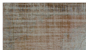 Brown Over Dyed Vintage Rug 5'9'' x 9'10'' ft 175 x 300 cm