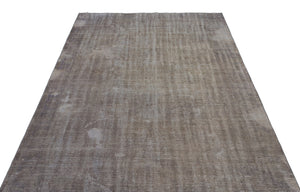 Gray Over Dyed Vintage Rug 5'7'' x 9'8'' ft 171 x 295 cm