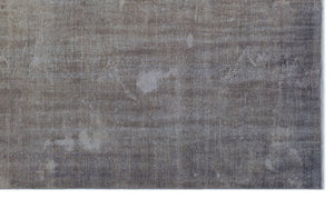 Gray Over Dyed Vintage Rug 5'7'' x 9'8'' ft 171 x 295 cm