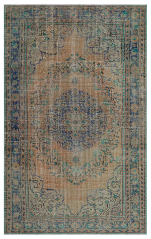 Naturel Over Dyed Vintage Rug 5'10'' x 9'0'' ft 177 x 275 cm