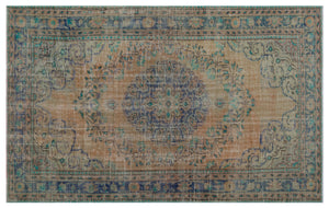 Naturel Over Dyed Vintage Rug 5'10'' x 9'0'' ft 177 x 275 cm