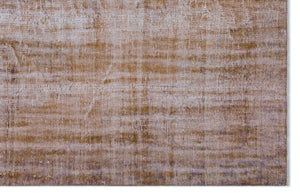 Brown Over Dyed Vintage Rug 5'6'' x 8'4'' ft 168 x 255 cm