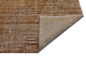 Brown Over Dyed Vintage Rug 4'10'' x 8'2'' ft 148 x 250 cm