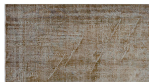 Brown Over Dyed Vintage Rug 5'6'' x 10'0'' ft 168 x 305 cm