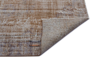 Brown Over Dyed Vintage Rug 6'2'' x 8'6'' ft 187 x 260 cm