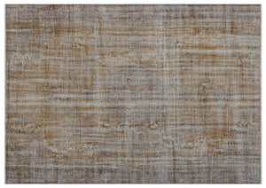 Brown Over Dyed Vintage Rug 6'2'' x 8'6'' ft 187 x 260 cm