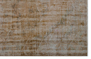 Brown Over Dyed Vintage Rug 6'2'' x 9'6'' ft 188 x 290 cm