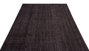 Black Over Dyed Vintage Rug 5'10'' x 9'0'' ft 178 x 275 cm