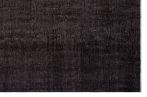 Black Over Dyed Vintage Rug 5'10'' x 9'0'' ft 178 x 275 cm
