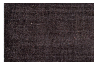 Black Over Dyed Vintage Rug 5'10'' x 9'0'' ft 178 x 275 cm