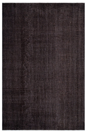 Black Over Dyed Vintage Rug 5'10'' x 9'0'' ft 178 x 275 cm