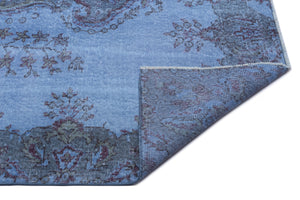 Blue Over Dyed Vintage Rug 5'6'' x 9'0'' ft 168 x 275 cm