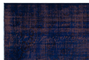Black Over Dyed Vintage Rug 6'3'' x 8'10'' ft 191 x 270 cm
