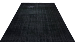 Black Over Dyed Vintage Rug 6'3'' x 9'10'' ft 191 x 300 cm