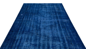 Blue Over Dyed Vintage Rug 6'1'' x 10'2'' ft 186 x 310 cm