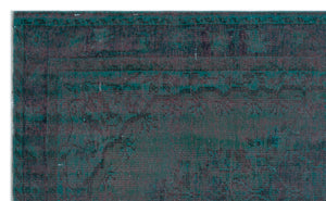 Blue Over Dyed Vintage Rug 5'2'' x 8'6'' ft 157 x 260 cm