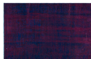 Blue Over Dyed Vintage Rug 5'11'' x 8'10'' ft 180 x 270 cm