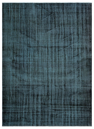Black Over Dyed Vintage Rug 6'4'' x 8'9'' ft 192 x 266 cm