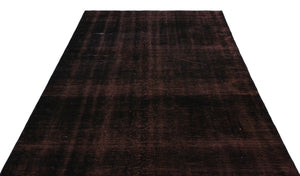 Black Over Dyed Vintage Rug 5'9'' x 9'0'' ft 176 x 275 cm
