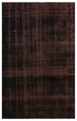Black Over Dyed Vintage Rug 5'9'' x 9'0'' ft 176 x 275 cm